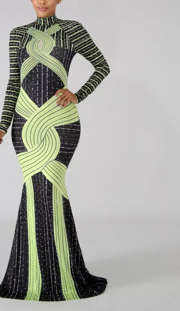 NWOT Dye Rhinestone mermaid dress